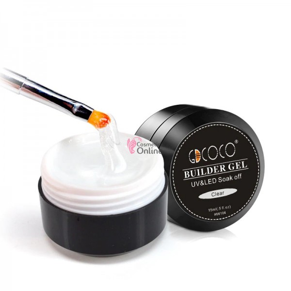 Gel UV / LED GDCOCO BUILDER GEL de constructie, 15ml - Transparent